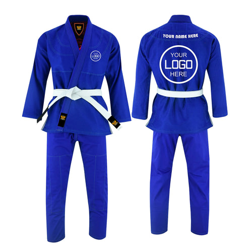 champions chase -Blue Brazilian Jiu Jitsu BJJ Kimono Uniform Gi - Kids Adult Unisex