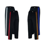 champions chase Striped Karate Pants For Karate Kick Boxing MMA Muay Thai Martial Arts