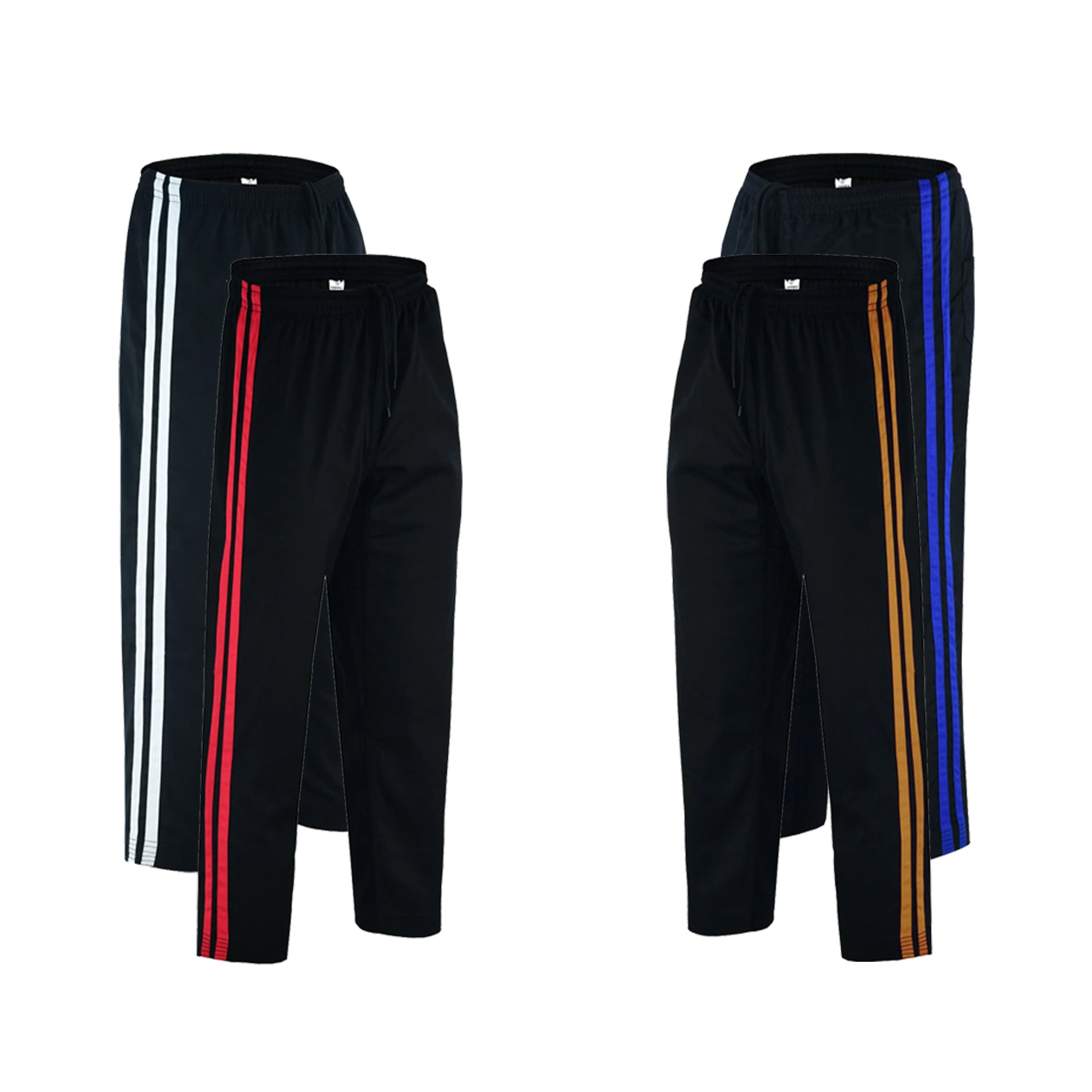 champions chase Striped Karate Pants For Karate Kick Boxing MMA Muay Thai Martial Arts